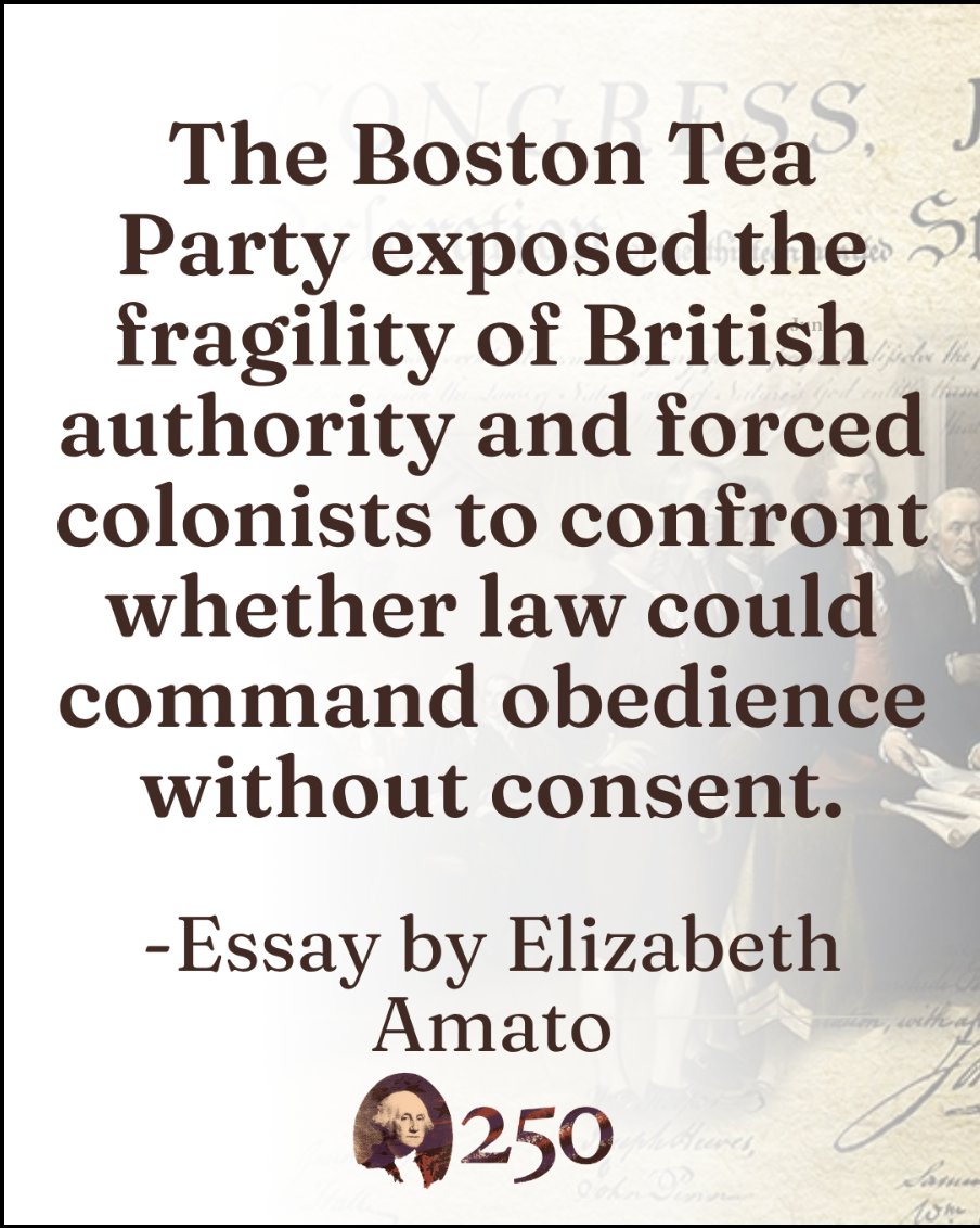 ConstitutingUSA's tweet photo. “The Battles of Lexington & Concord and Bunker Hill”🇺🇸📜Check out our latest essay now!

Author: Elizabeth Amato (@esamato9), Associate Professor of Political Science and International Affairs at Gardner-Webb University 

Constituting America’s 15th Online Study:
Consent of the Governed: Celebrating America’s 250th of the Declaration of Independence

“The Boston Tea Party exposed the fragility of British authority and forced colonists to confront whether law could command obedience without consent.”
The essay traces how escalating conflict—from the Tea Party to Lexington & Concord and Bunker Hill—transformed colonial resistance into armed struggle, as Americans moved from protesting “taxation without representation” to asserting the principle that legitimate government depends on consent of the governed.

📌 Learn more and enjoy today’s essay here: https://t.co/a4S1D1WURD

#America250 #Freedom250 #AmericanRevolution #LexingtonAndConcord #BunkerHill #USHistory #DeclarationOfIndependence