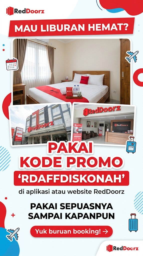 AdzhaCo's tweet image. Staycation makin hemat pakai kode promo RDAFFDISKONAH di aplikasi RedDoorz! 🏨✨
Nikmati tambahan diskon yang bisa kamu pakai berkali-kali sampai puas. Cus, booking hotel buat liburan nanti! 💸
#RedDoorz #Jakarta #Bandung #Surabaya #Jogja #Bali #Medan #Semarang