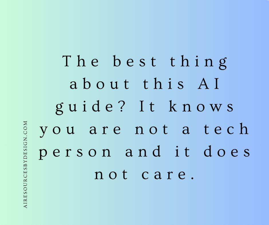 AIResByDesign's tweet image. Know someone who keeps saying AI is not for them? Share this!

AI Resources By Design built a starter guide for people who feel overwhelmed by technology. Under an hour. Zero jargon. Under $20. 

airesourcesbydesign.com/ai-starter-gui…

#ShareThis #AIForEveryone #LearnAI