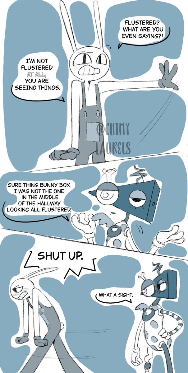 Jax is having trouble at handling “the Pomni situation”.
Zooble is NOT having trouble at understanding him tho’.
(Just for tonight AU)
(Right to Left)
#funnybunny