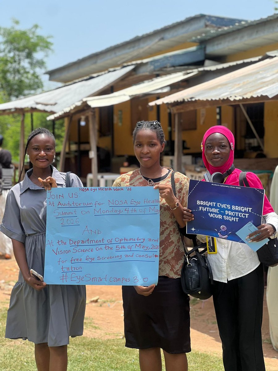 NOSA_UNILORIN's tweet photo. On the move for a clearer future 👁️✨
Taking the message to the people—your sight matters!

#EyeSmartCampus3_0
#HealthyEyesHealthyLife
#NOSAUNILORIN https://t.co/KhLbPxo7U9
