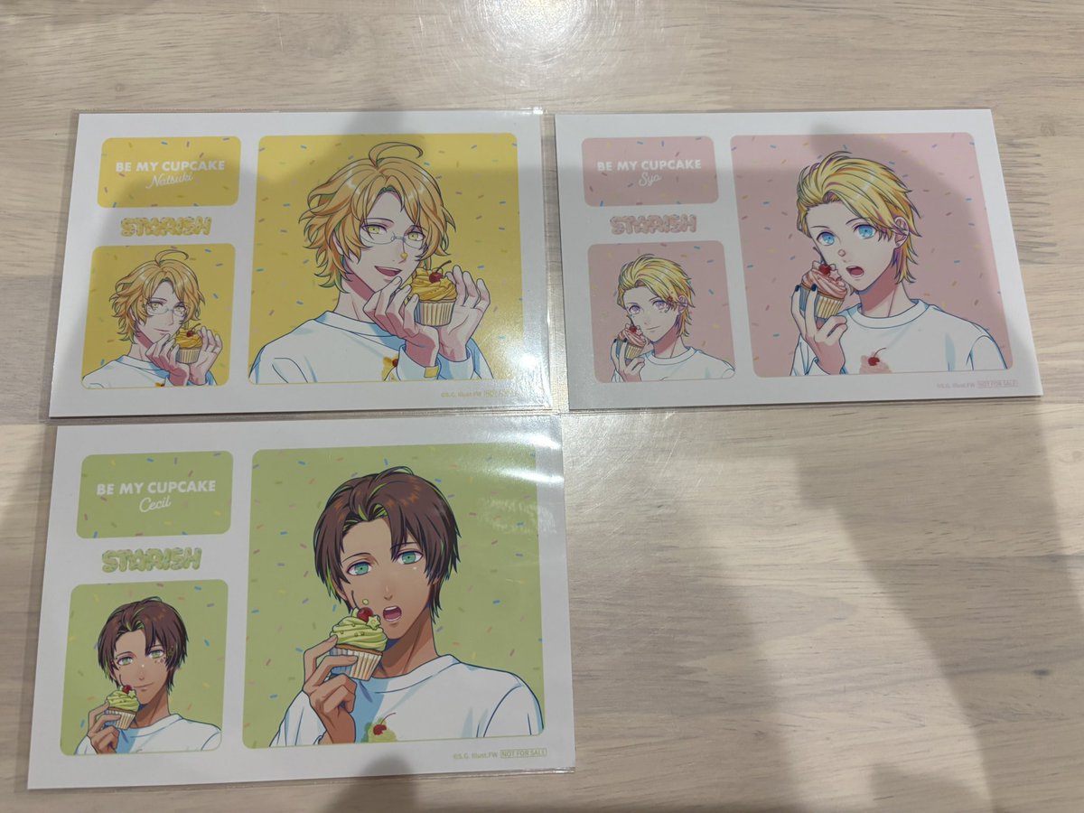 taaaag_a's tweet photo. 【交換】うたプリ BGS BE MY CUPCAKE 購入特典

♡提供♡
那月┊︎翔┊︎セシル

♡希望♡
音也

郵送希望。よろしくお願いいたします。 https://t.co/ss5hsyhlvU