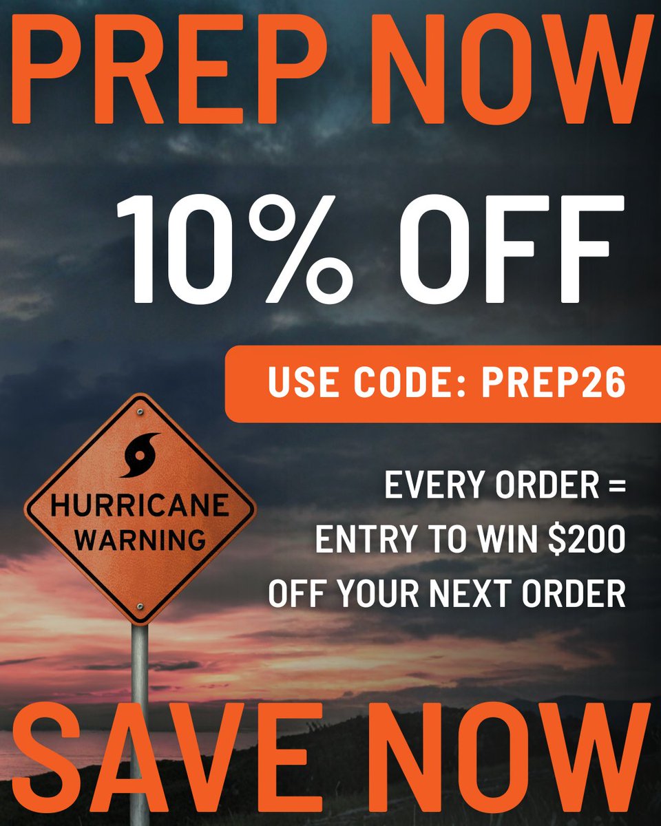 QUICKDAM's tweet image. Future you will thank you.

Save now on flood protection made easy.

✔ Take 10% off with code PREP26 all May long
✔ Every order enters you to win $200 off your next order

See our site for full details. Be prepared. Be protected.

#StormPrep #QuickDam #FloodProtection