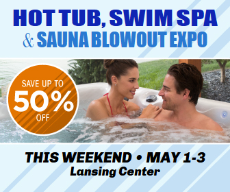 LansingCenter's tweet photo. 💦 Hot Tub &amp; Swim Spa Blowout Expo 💦

This Weekend: May 1- 3
🕒 Fri 2–8 | Sat 10–8 | Sun 10–5
🎟 FREE Admission

40+ hot tubs on display. Huge savings + financing available.
Don’t miss it 👉 https://t.co/qrZsduRfI5 https://t.co/BngZSxd3H4