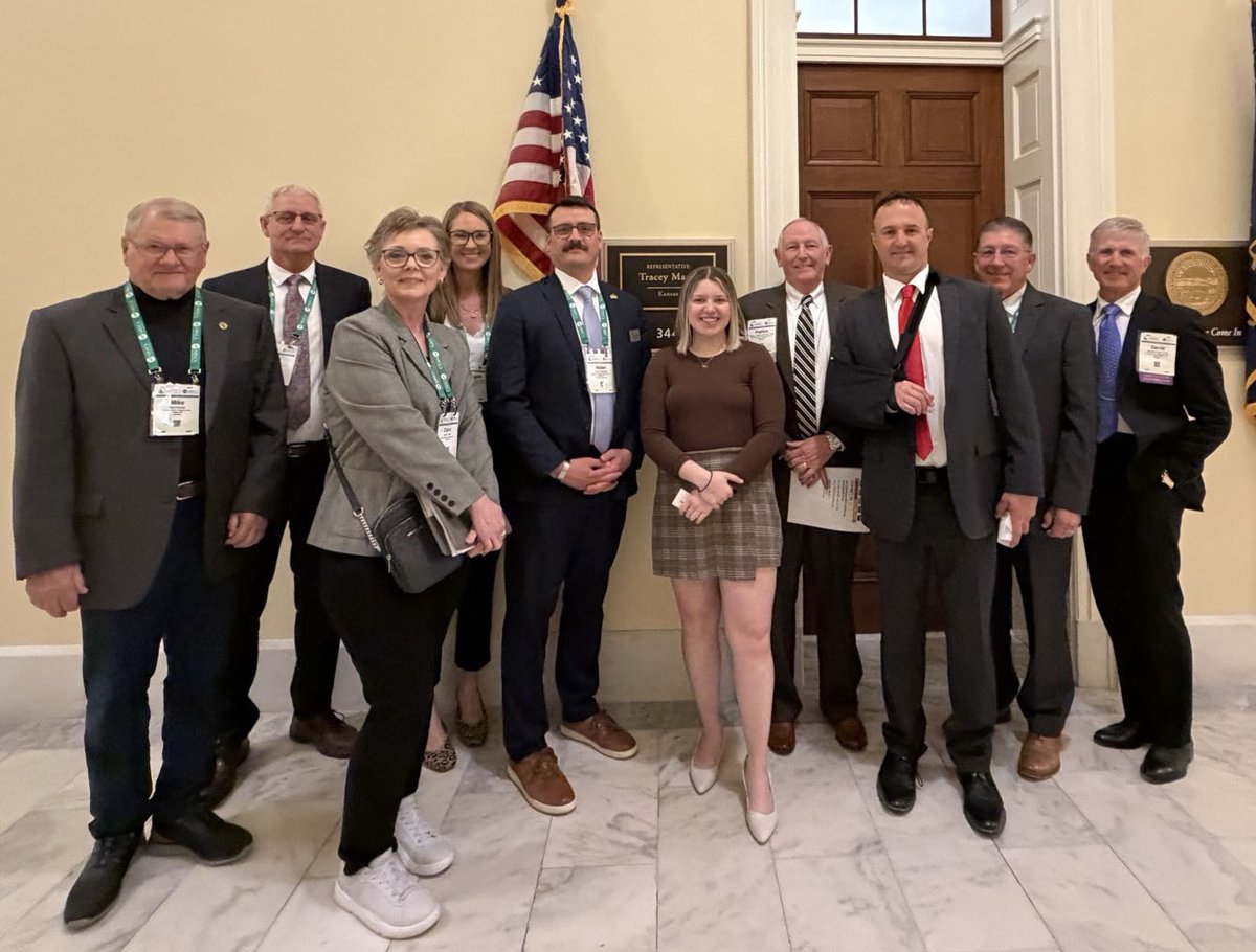 SunflowerElec's tweet image. Sunflower and our members took our shared purpose to Washington, D.C. At the @NRECANews Legislative Conference, Kansas co-ops met with policymakers on #CapitolHill to advocate for reliable, affordable power.  When co-ops speak together, our voices carry further. #CoopsOnTheHill