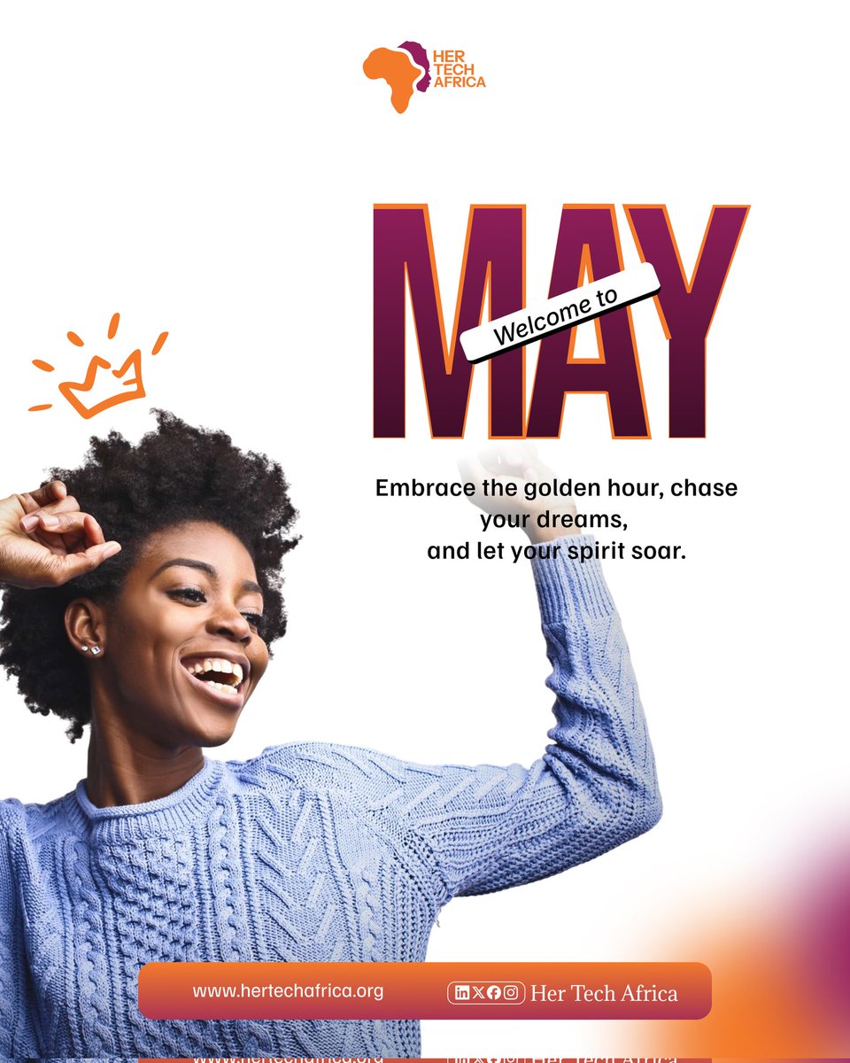 HerTechAfrica's tweet image. Welcome to May 🌍
A fresh month to keep breaking barriers and creating space for more women in tech.

At HerTechAfrica, we’re building, learning, and growing together every step of the way 💜

Keep showing up. Your journey matters.
#HerTechAfrica #WomenInTech #NewMonth
