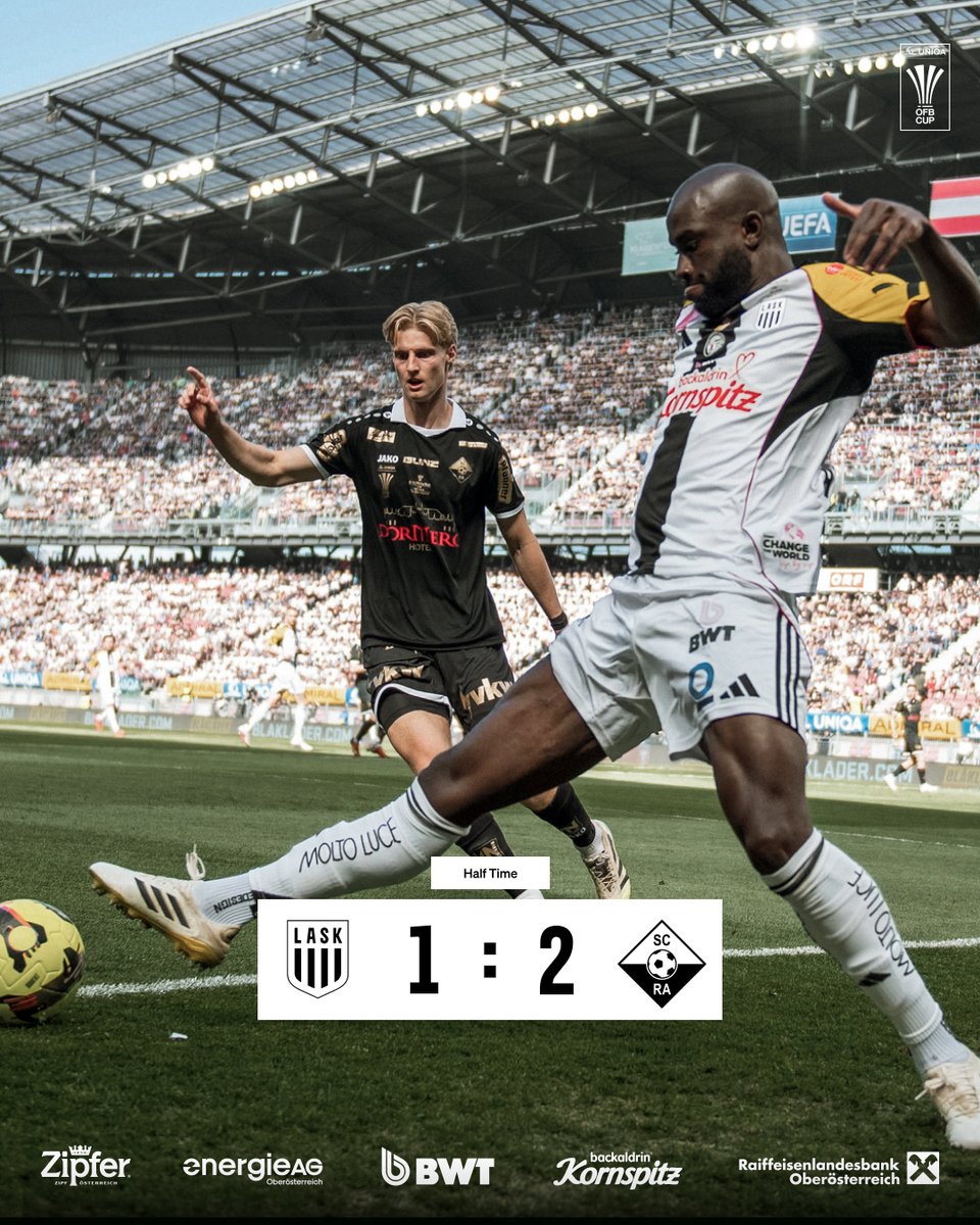 LASK_Official's tweet photo. Pausenstand 1:2
______________________________
⚫️⚪️ASK 1-2 ⚫️⚪️ALT #ASKALT #UNIQAOEFBCup 🏆 HT https://t.co/mViQ5aQJiC