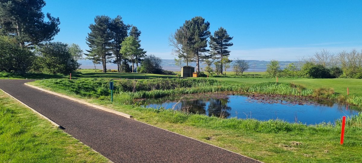 CaldygcGreens's tweet image. Cool starts and warm afternoons, and must be one of the first April's ever. Grubbed out gorse, and stump holes, have had a pass with Richard, and most of the low points have been topped with compost. Tees and surrounds cut today, and Lukasz got his wish, approaches by hand #Boom