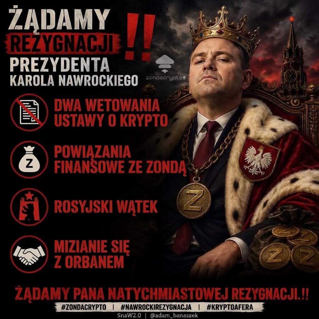 adam_banaszek's tweet photo. @donaldtusk @ARozenek @NawrockiKn 💥Proszę wyjaśnić sprawę Zondacrypto. Z kim się Karol Nawrocki umówił⁉️ https://t.co/jwau7EqxTe