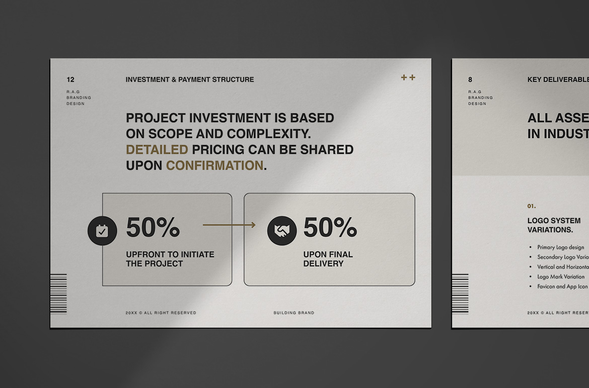 broluthfi's tweet image. Take your client presentations to the next level using Minimalist Brand Identity Proposal, a stylish Brand Identity Proposal template that comes in a minimalist design. crmrkt.com/j3Q2dr  #brand #branding