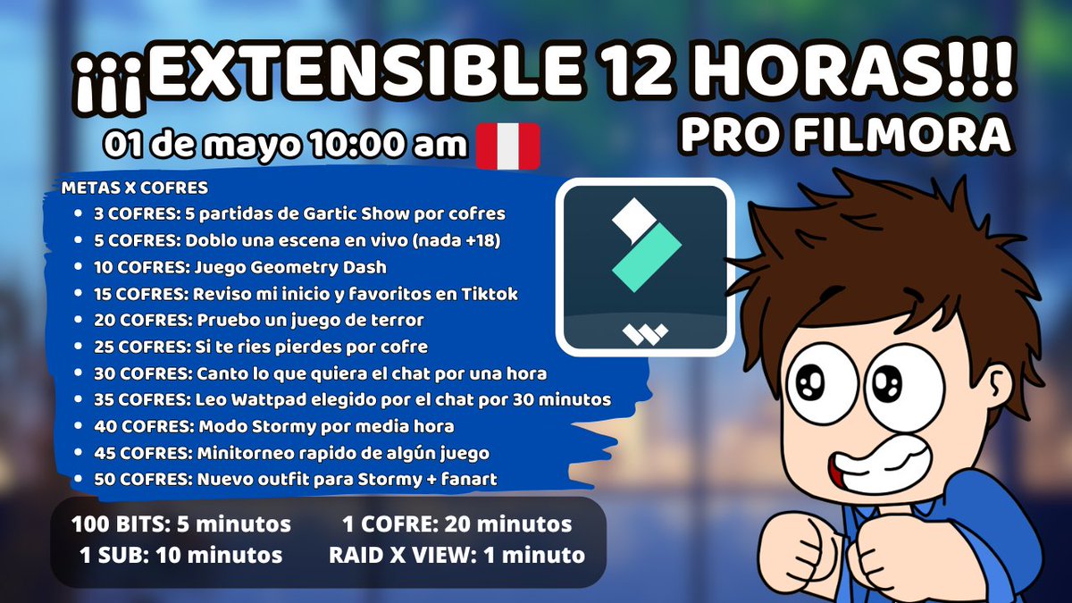 SordidStorm's tweet image. HOY ES EL DÍA 🥳
Ya iniciamos el extensible de 12 horas pro fondos para comprar Filmora y poder editar mas tranquilo 😅 Veamos hasta donde podemos llegar xD

De antemano, muchas gracias a todos por el apoyo :')
#VtuberES #Vtuber #TwitchStreamer