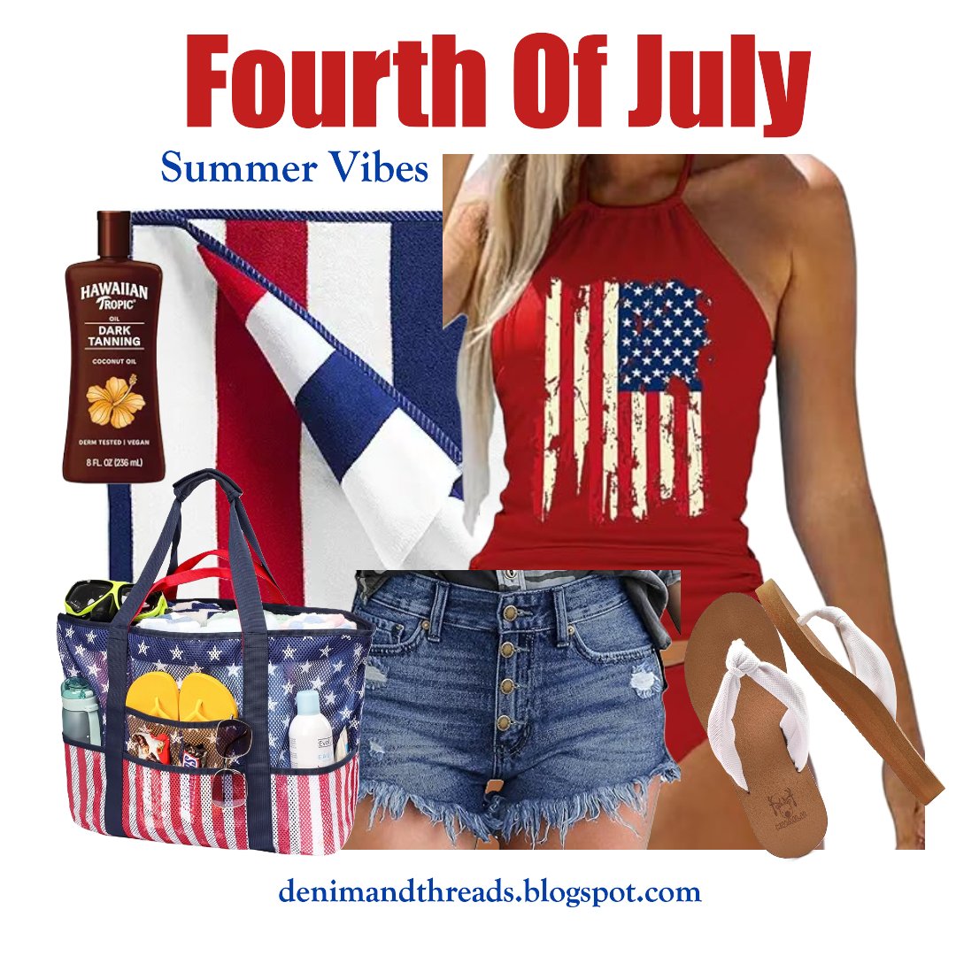 denimandthreads's tweet image. Fourth of July Swim Outfit is a bold red, white, and blue look featuring a patriotic tankini, casual denim shorts, and beach-ready essentials. 🏖️🌞

denimandthreads.blogspot.com/2026/05/fourth…

#FourthofJuly #Summer #Swimwear #Outfit 💫