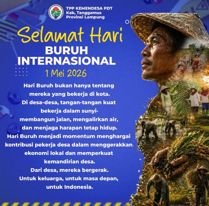 Hari Buruh bukan hanya tentang mereka yng bekerja di kota.
Di desa-desa, tangan-tangan kuat bekerja dlm sunyi-
membangun jalan, mengalirkan air, dan menjaga harapan tetap hidup.
Hari Buruh menjadi momentum

#tpptanggamus
#mayday
#hariburuhinternasional
#bangundesabangunindonesia
