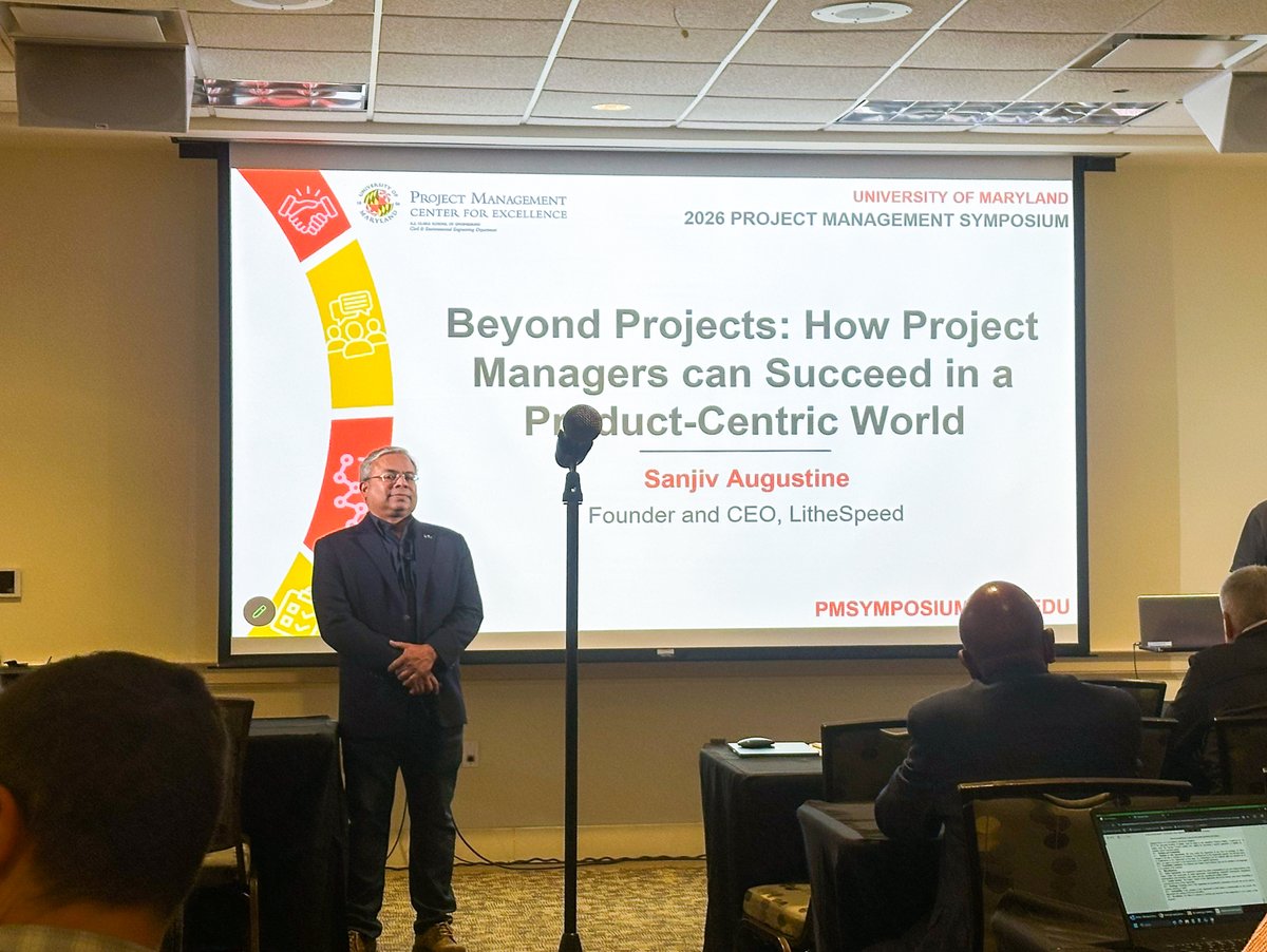 lithespeed's tweet photo. The LitheSpeed team had an incredible time at the University of Maryland Project Management Symposium!

Until next time, UMD 👏

#UMD #projectmanagement #productoperatingmodel #agile #leadership #vmo #pmo #LitheSpeed #agileleadership #okrs #product https://t.co/EI8Jkh9n2m