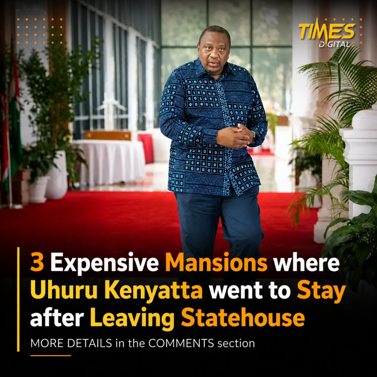 3 Expensive Mansions where Uhuru Kenyatta went to Stay after Leaving Statehouse 🏠

More Details in the COMMENTS section ⬇️