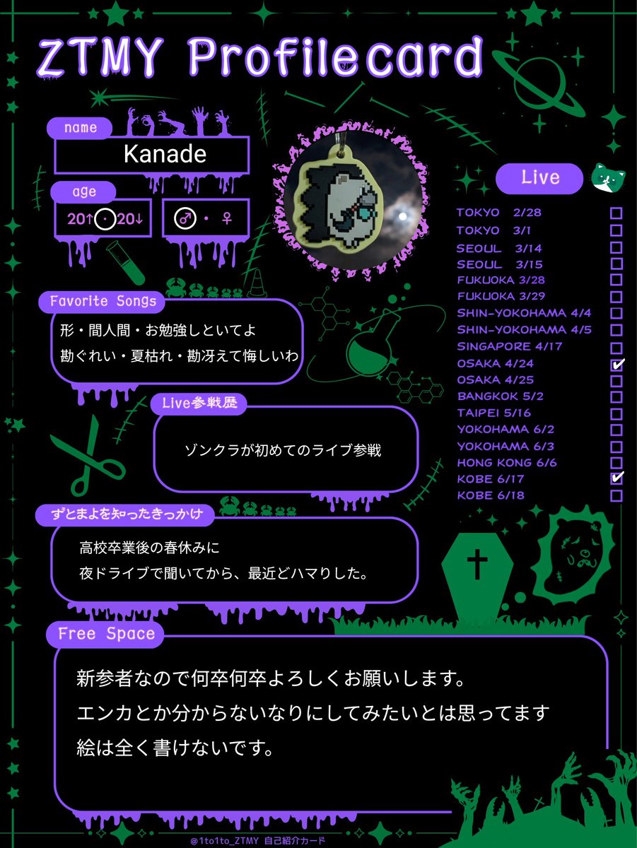 便乗してプロフィールカードを使わせてもらいました。 アイコンは特に