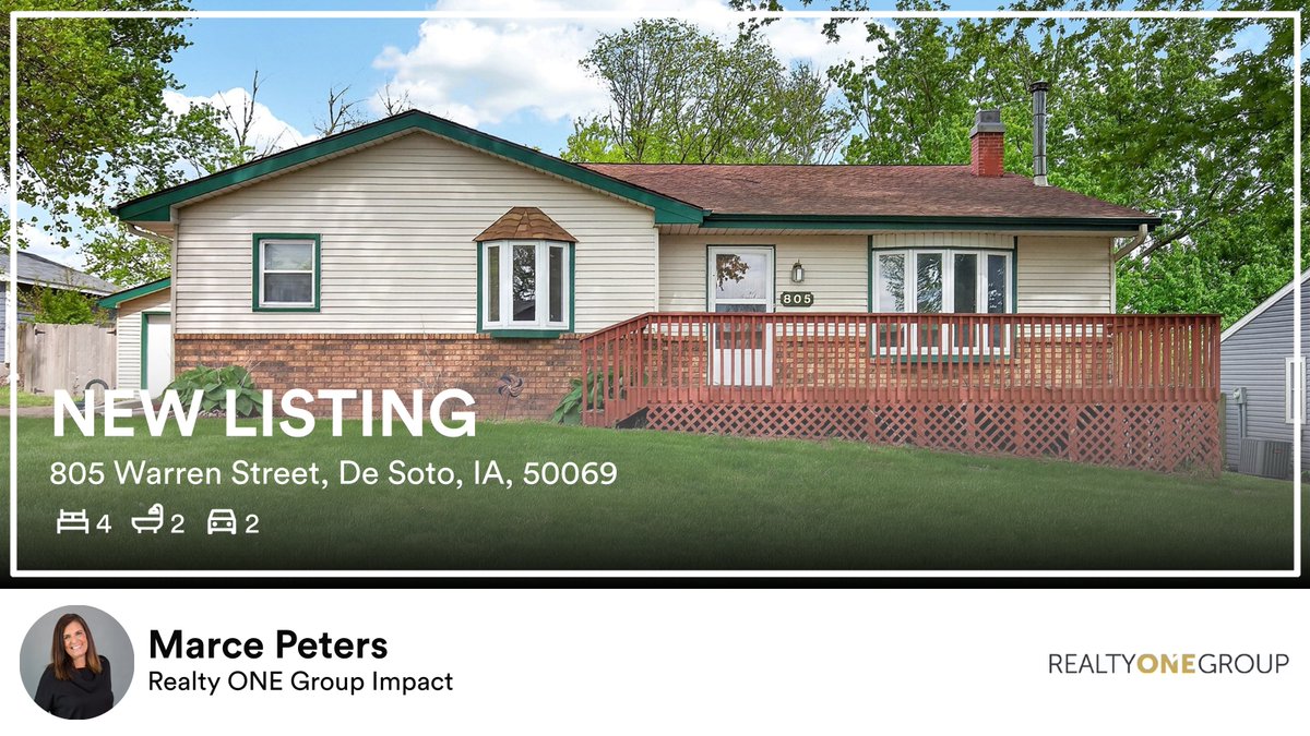 rogimpact's tweet image. 🛌 4 🛀 2 🚘 2
📍 805 Warren Street, De Soto, IA, 50069
High-quality agents found at rogimpact.com

#RealtyONEGroup agent’s latest listing

High-quality agents can be found at rogimpact.com/find-agent/
...
#iowahomesforsale #realestate #iowa