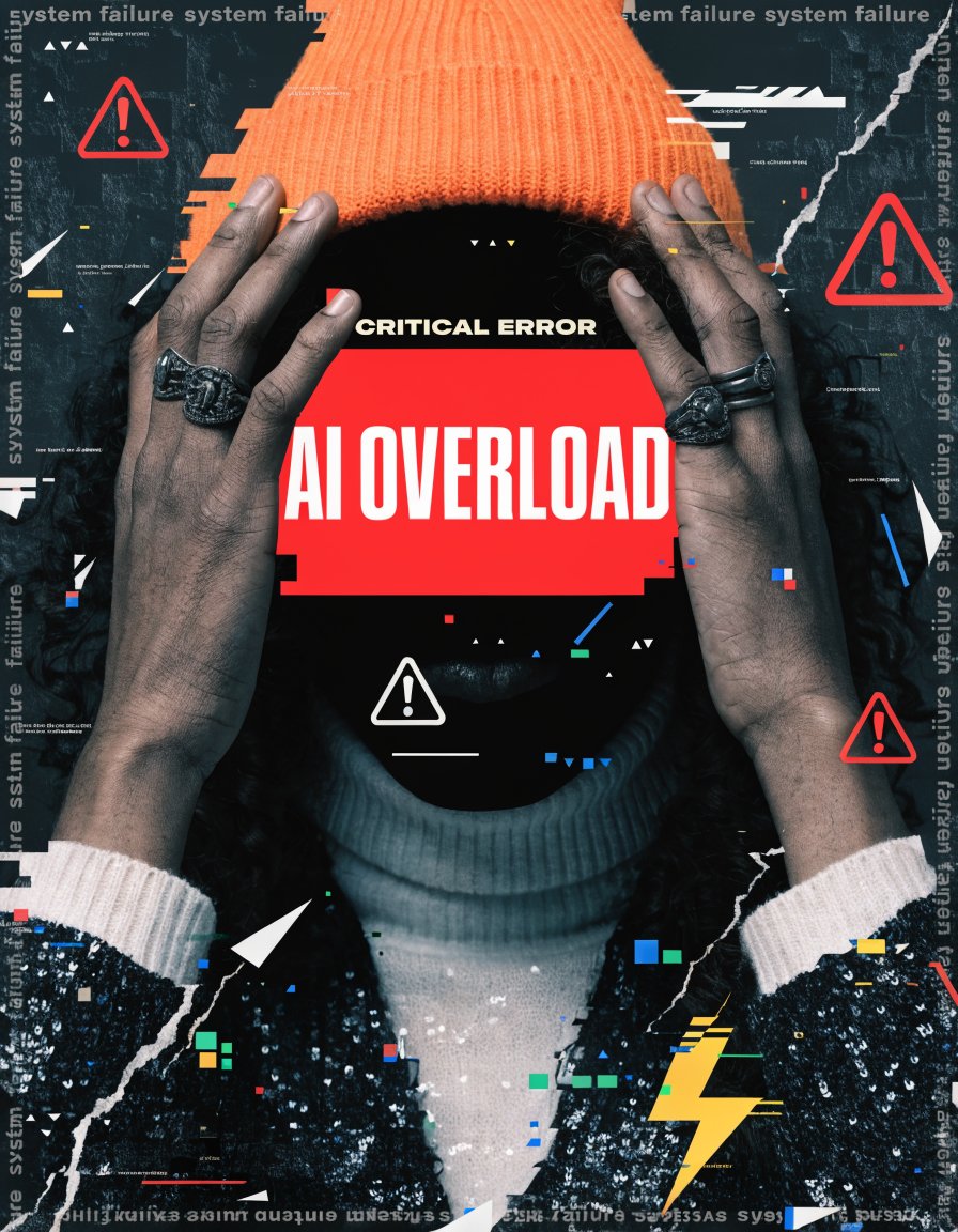 SumaAndLathesh's tweet image. Your brain after opening the internet for 5 minutes. The constant updates.  @recraftai #recraftai #posters #typography