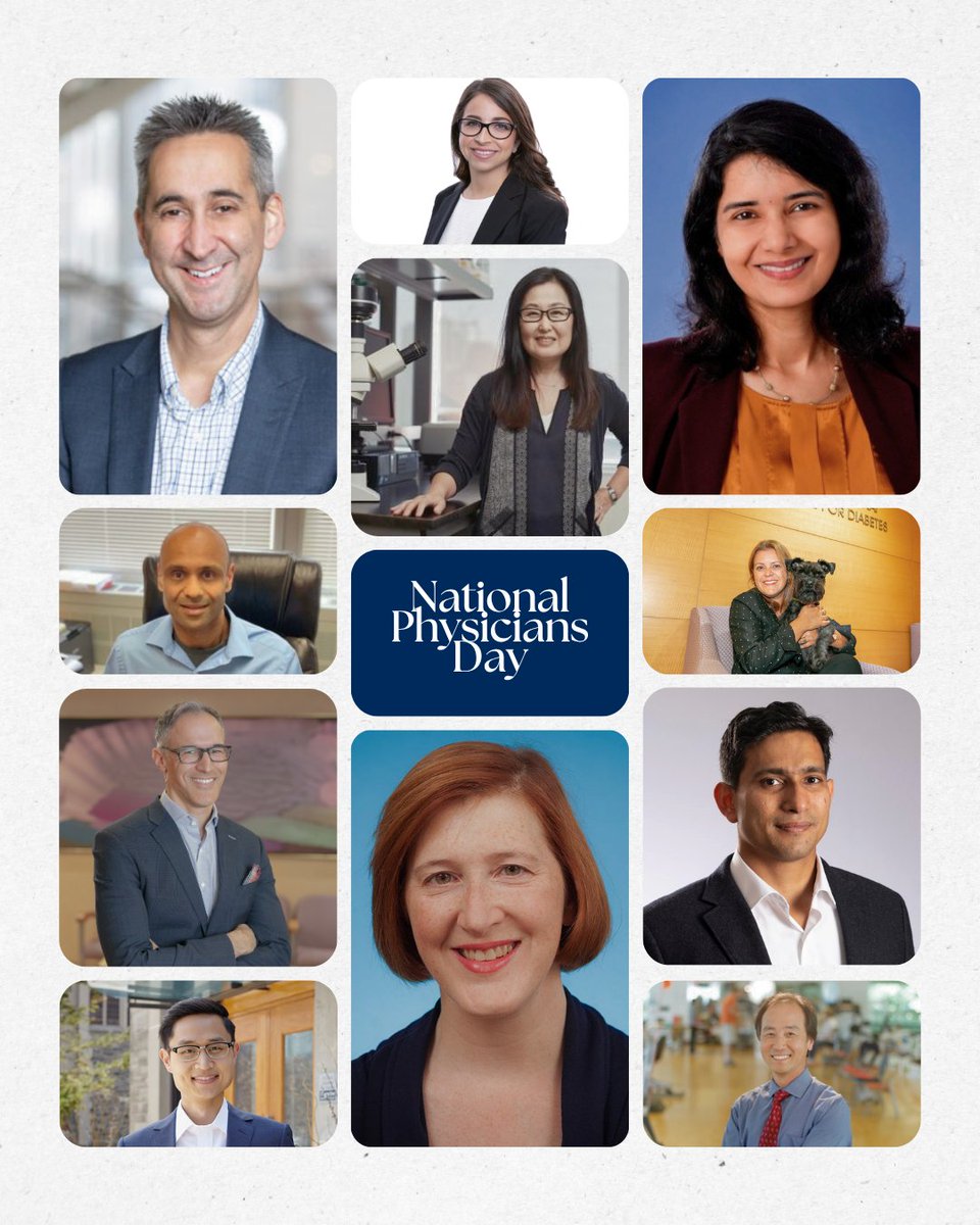 BBDC_UofT's tweet photo. Today is National Physicians Day, which is an opportunity for the BBDC to recognize the extraordinary contribution physicians make to diabetes care. We are lucky to have a number of clinician-scientists as members, and we're pleased to highlight some of them in the photo below. https://t.co/yBdZNgSK35