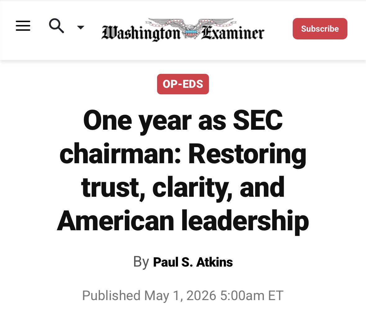 Paul Atkins tweet media