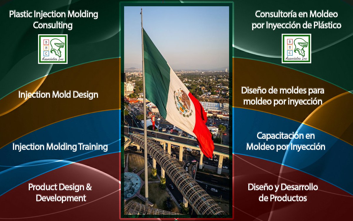 NjectionMolding's tweet image. We’re proud to announce BHC Associates now offers technical support for companies in Mexico, strengthening our commitment to global injection molding consulting excellence.   bit.ly/36InvKn #InjectionMolding #MoldDesign #ProductDevelopment #ManufacturingConsulting