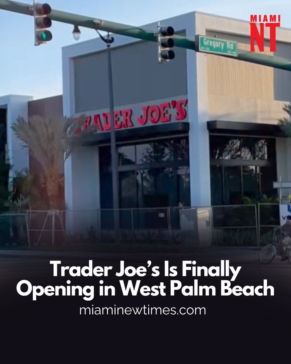 miaminewtimes's tweet image. Trader Joe’s is officially opening its first West Palm Beach location soon prompting an outpour of excitement from its fans.

🔗 miaminewtimes.com/food-drink/tra…
