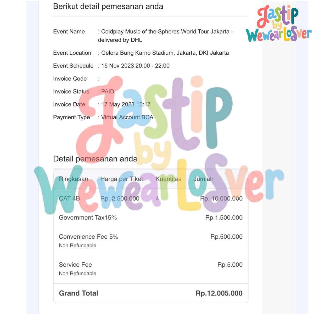 Open Jaswar Jastip Tiket Konser tweet media