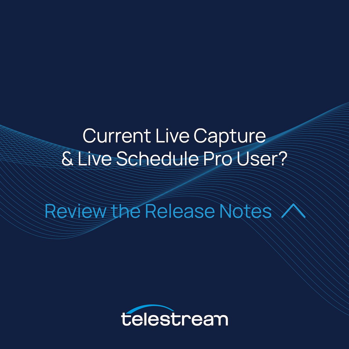 Telestream's tweet photo. We're thrilled to announce the release of Live Schedule Pro 1.5. This latest #update provides #broadcasters with deeper #operationaloversight, hardened #security, and expanded #integration capabilities.

Current #LiveCapture and #LiveSchedulePro user? Review the #releasenotes. https://t.co/JYTSOVpod6
