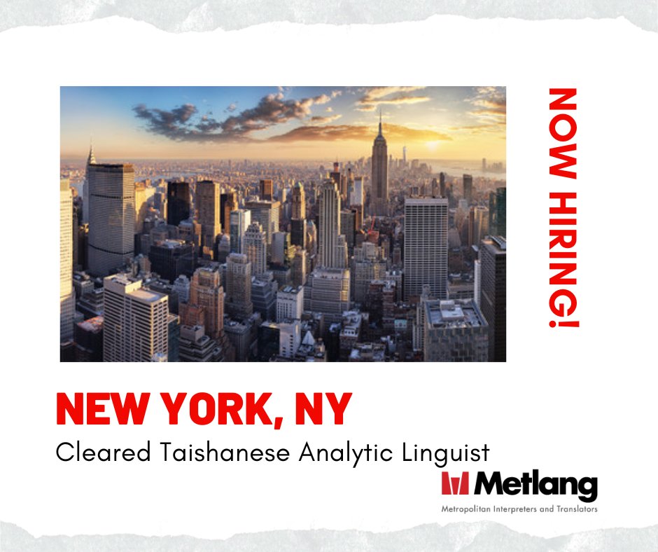 MetLangJobs's tweet photo. Apply now: https://t.co/1K4vhIGtZO https://t.co/39tFd1fchN
