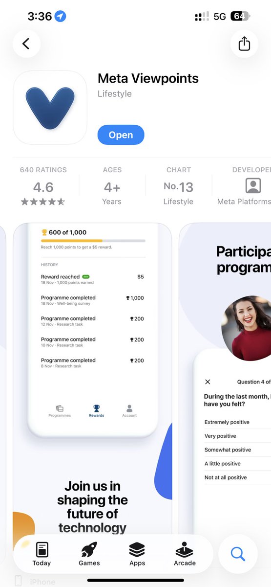 Caution992's tweet photo. Get paid to share your screen time 

• Download meta view point
• Sign up with Facebook or phone number 
• Input ref code: 
• You’ll get 250 points 
• You’ll get $3 when you get to 1000 points 

You can also earn more!
Withdrawal is through PayPal https://t.co/xGLKrNj6Gp
