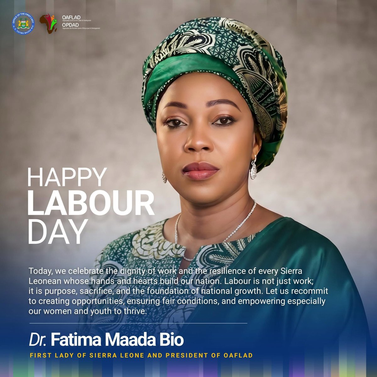 H. E.  Fatima Maada Bio tweet media
