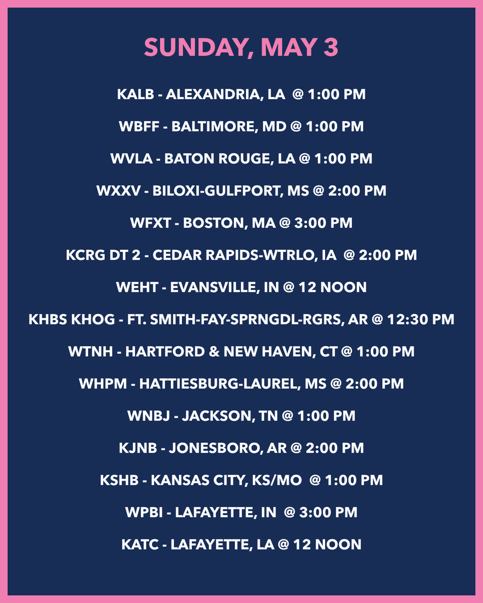 CherryBlossFest's tweet photo. Missed the celebration? There’s still time to tune in! 🌸

The National Cherry Blossom Festival Parade® presented by @TheEventsDC  is heading to screens across the country. 

Visit our website for the full national syndication schedule—airing nationwide through June 30! https://t.co/tLDTDuBrd6