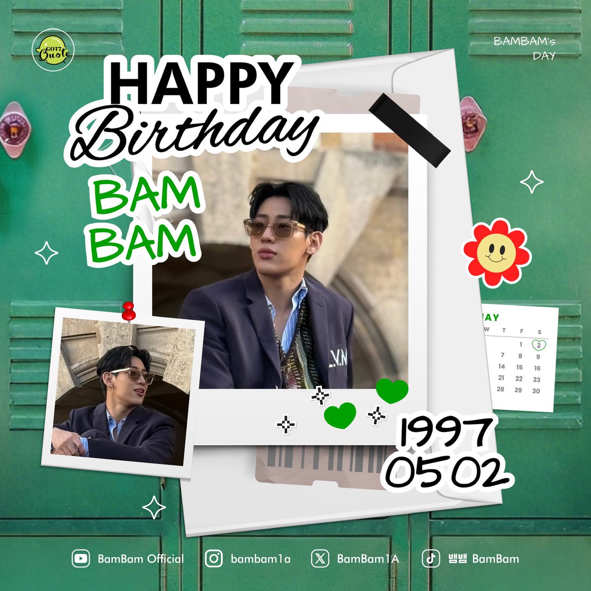 ✨𝑯𝒂𝒑𝒑𝒚 𝑩𝒊𝒓𝒕𝒉𝒅𝒂𝒚 𝑩𝑨𝑴𝑩𝑨𝑴🎂

สุขสันต์วันเกิดแบมแบม ขอบคุณที่เติบโตมาอย่างดีและเป็นพลังบวกให้กับอากาเซ่เสมอมา ขอให้ปีนี้เป็นปีที่แบมมีความสุขที่สุดอีกปีนึง ขอให้มีแต่รอยยิ้ม เสียงหัวเราะ จะซัพพอร์ตอยู่ตรงนี้เสมอเลย🫶🏻💖💚

BAMBAM BIRTHDAY 2026
#Happy29thBDBamBam