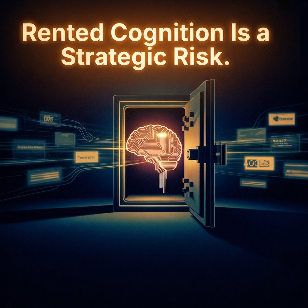 epmainc's tweet photo. AI is not a software purchase. When strategic cognition, institutional memory, and decision support are vendor-managed, who actually governs the intelligence layer? That is the question worth asking. https://t.co/PM6ZdCkRLC #AI #EnterpriseAI #Governance https://t.co/L4KlhCkRUa
