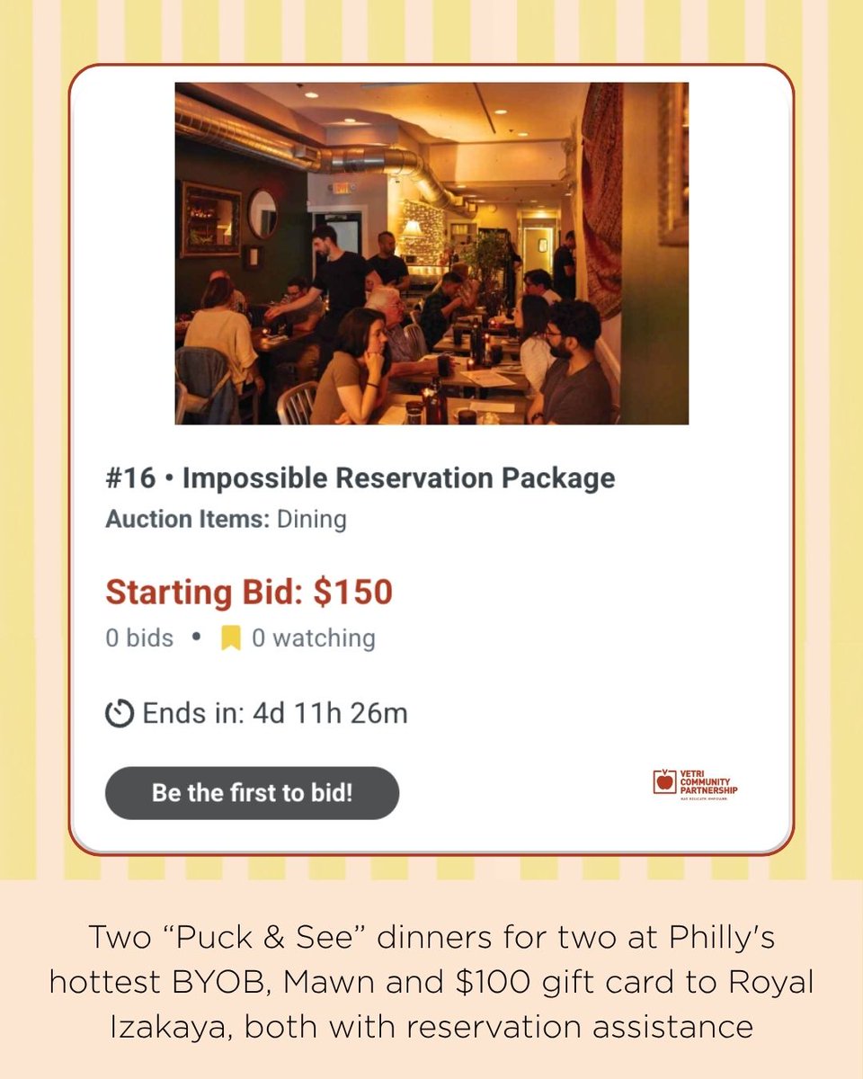 vetricommunity's tweet photo. The Friends of Marc silent auction is now LIVE!

While the dinner is sold out, the silent auction is online and open for anyone to participate--no attendance necessary!

Register here to start bidding today: https://t.co/pabG9jHmGo https://t.co/b4He2n8Hiq