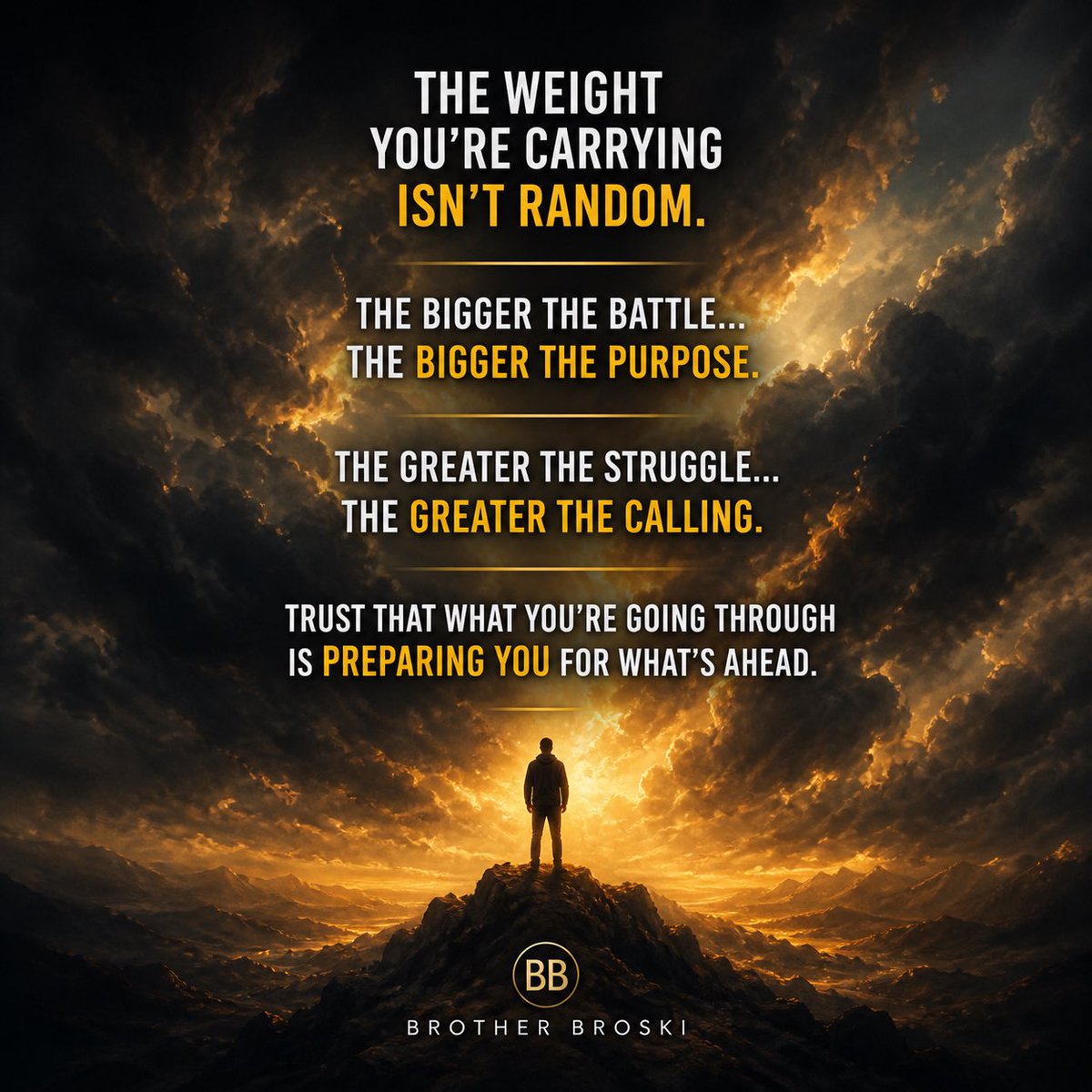 BrotherBroski24's tweet image. Bigger battle.
Bigger purpose.

Trust it.

Share this with someone who needs it.

#Faith #Purpose #BrotherBroski