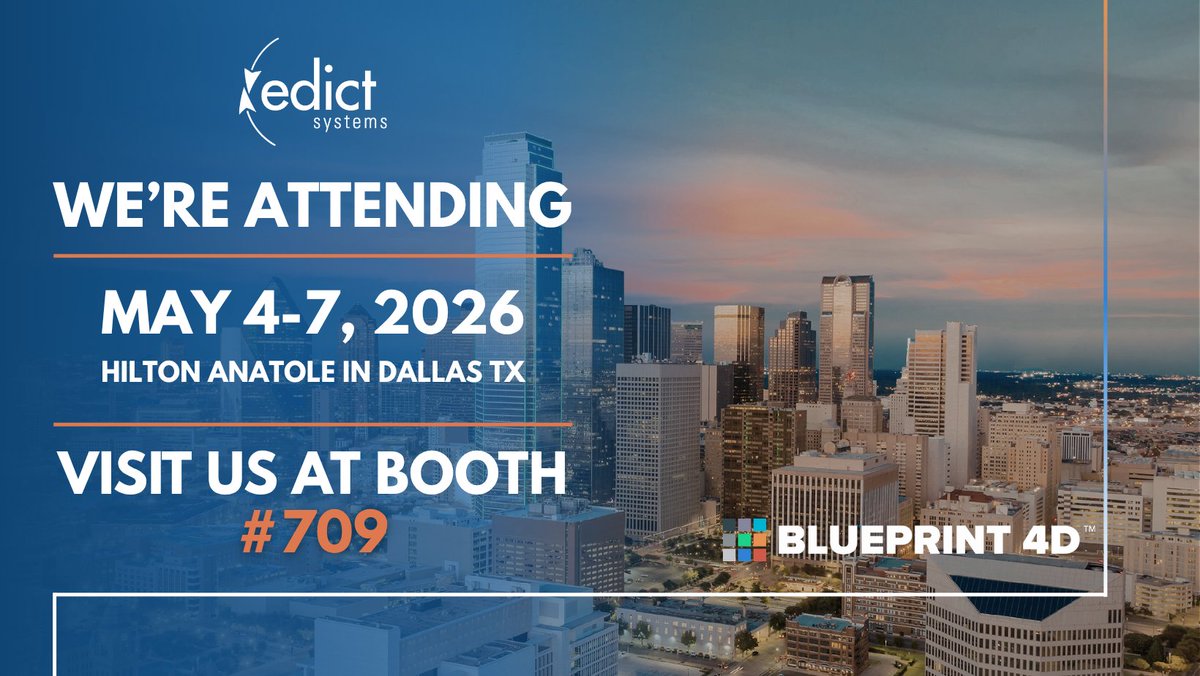 EdictSystems's tweet image. Edict Systems is attending #BLUEPRINT4D May 4-7, 2026, hosted by Quest Oracle Community.
Visit us at Booth #709 to learn how our #EDI integration capabilities can add value to your business. #BP4D26