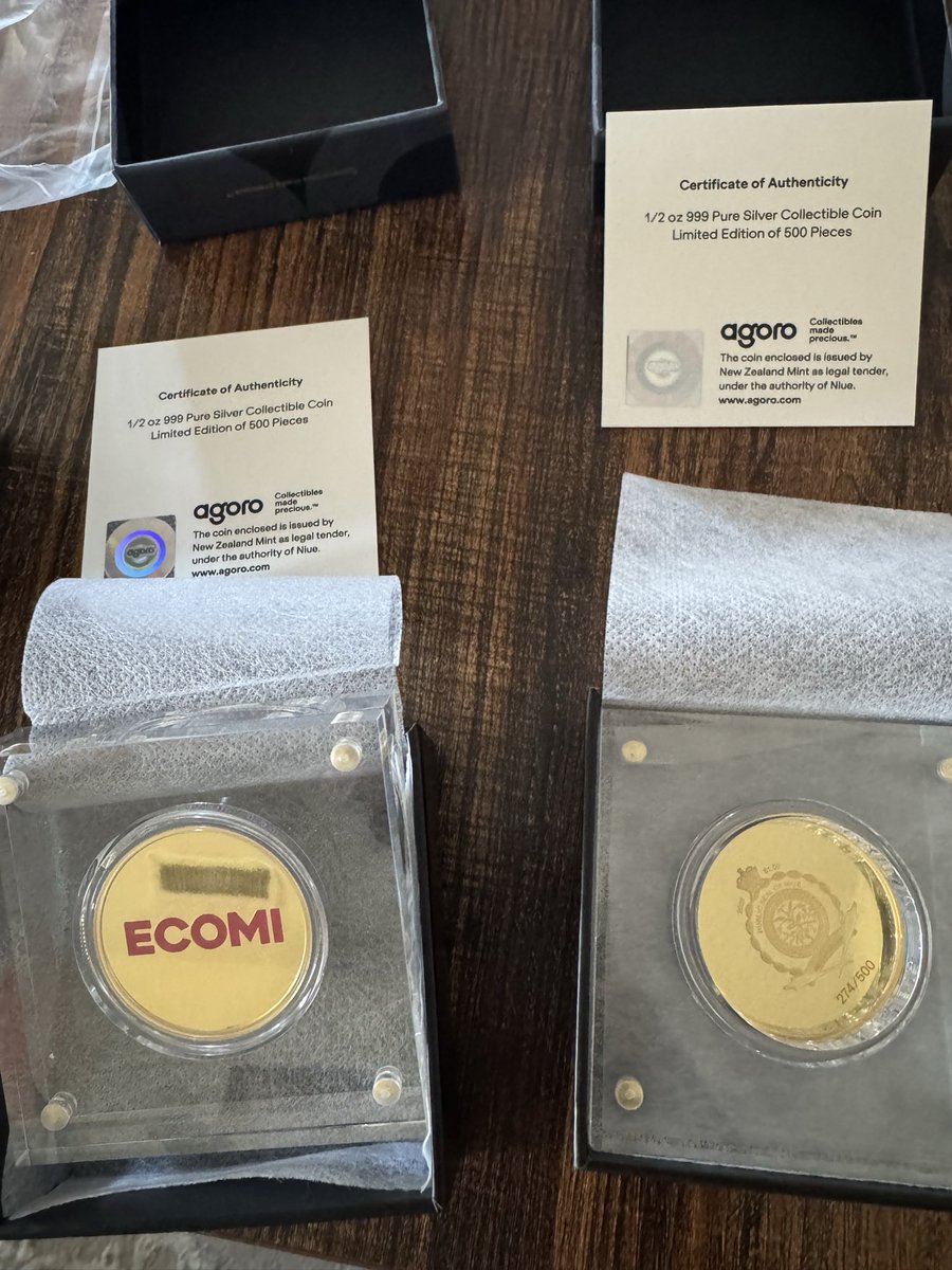 HumveeG's tweet photo. @DavidYuNZ @veve_official @ecomi_ @FosterHilt 
Finally came in, these coins are beautiful!not letting these go for decades 😮‍💨⬆️ https://t.co/EdWt5MxodE