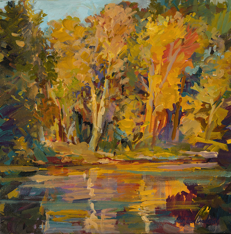EJDstudio's tweet photo. Painting of the Week + Two Events Saturday Night &amp; Tuesday Evening 🎉
Autumn Reflections 🎨 Circle of Gold

#CircleofGold #AutumnReflections #OriginalAcrlyicArt #SpringGala2026 #BAGA2026

https://t.co/s2eK5mxexR https://t.co/SZMODzseFN