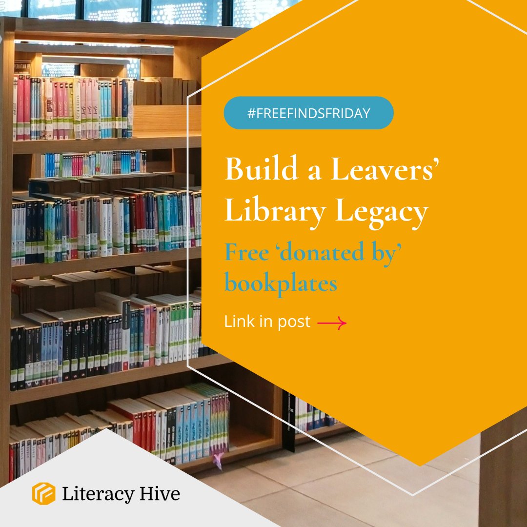 LiteracyHive's tweet image. #FreeFindsFriday 📚✨ Leavers' Library Legacy

Create a leavers’ tradition that celebrates reading and strengthens community: invite students to donate a book + add a FREE “This book was donated by…” bookplate from Bookplates UK.

👉: literacyhive.org/bookplates-uk/

#ReadingForPleasure