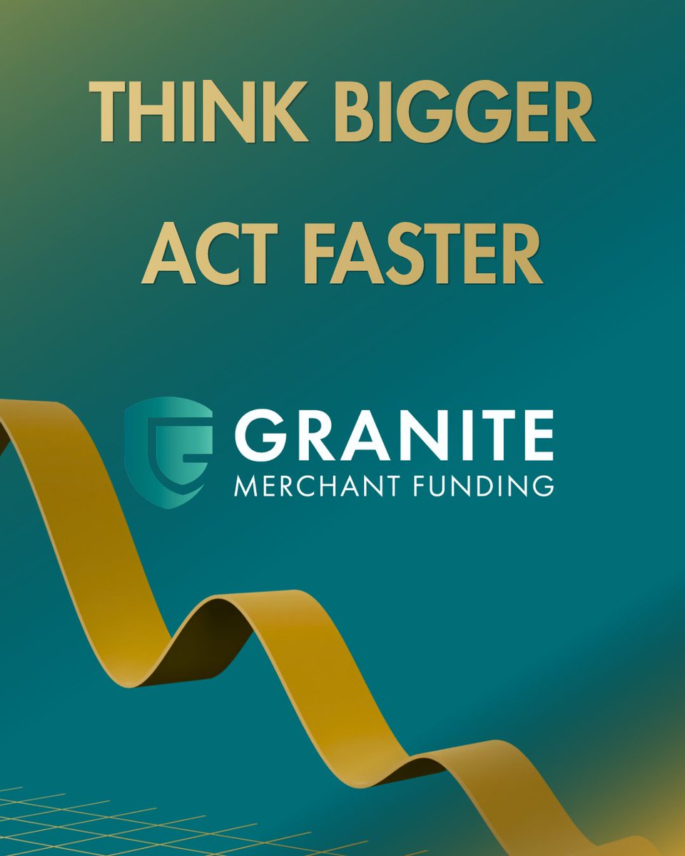 granite_funding's tweet image. 🚀📈 Vision sets the direction, but speed drives results. Granite Merchant Funding helps businesses move with urgency and turn goals into real progress.

#BusinessGrowth #SmartMoves #ScaleYourBusiness #GrowthStrategy #GraniteMerchantFunding