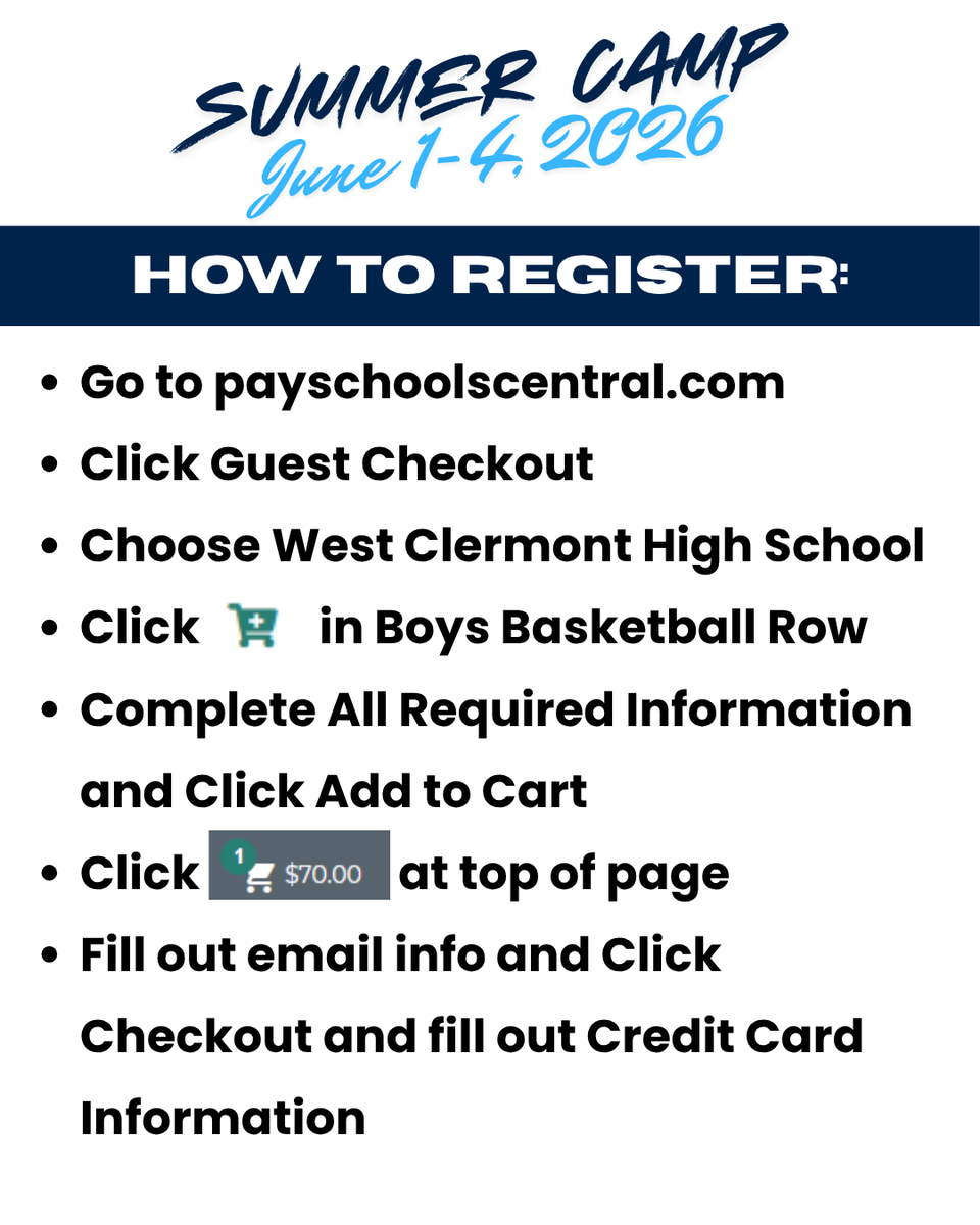 WCHSBoysHoops's tweet photo. 🏀 Wolves Youth Camp – Spots Filling FAST!

📅 June 1–4
⏰ 9AM–12PM
📍 West Clermont HS
💥 NEW: Mini-Combine (6th–9th graders)
👉 Register: https://t.co/HjOVWK8APX

Help: https://t.co/nWNIBp4KrY

🚨 May 11 | 4–6PM Registration Night @ WCHS

#WolvesBasketball https://t.co/pon2pmyo7V