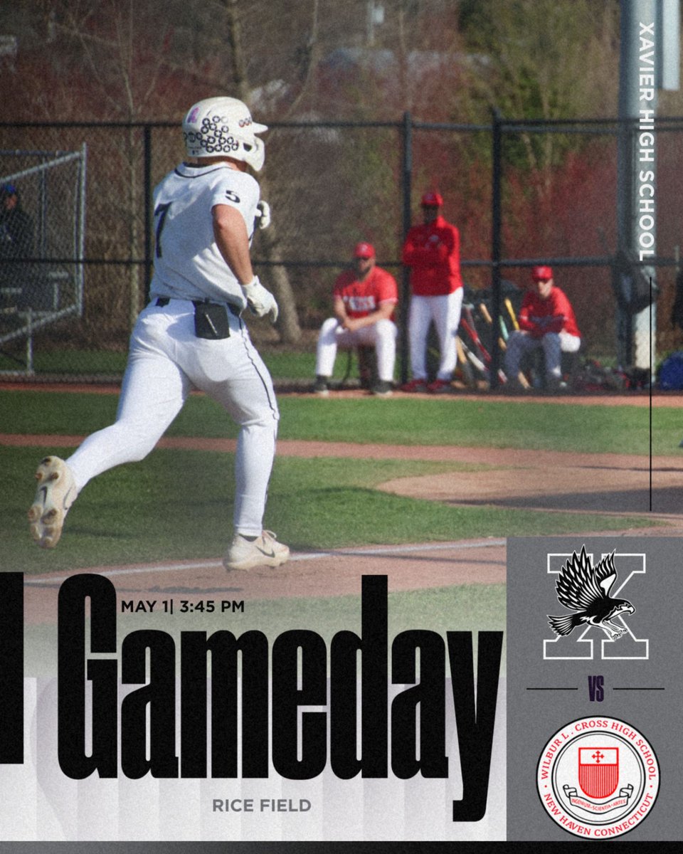 athleticsXHS's tweet photo. Game day!
Varsity Baseball heads to Wilbur Cross this afternoon to wrap up a busy three-game week. The team is 1 - 1 in games this week and coming off a win on Wednesday. The Falcons are looking to finish strong and make it two wins in a row.
#ThisisXavier
#ctbase https://t.co/GwsQ968w4I