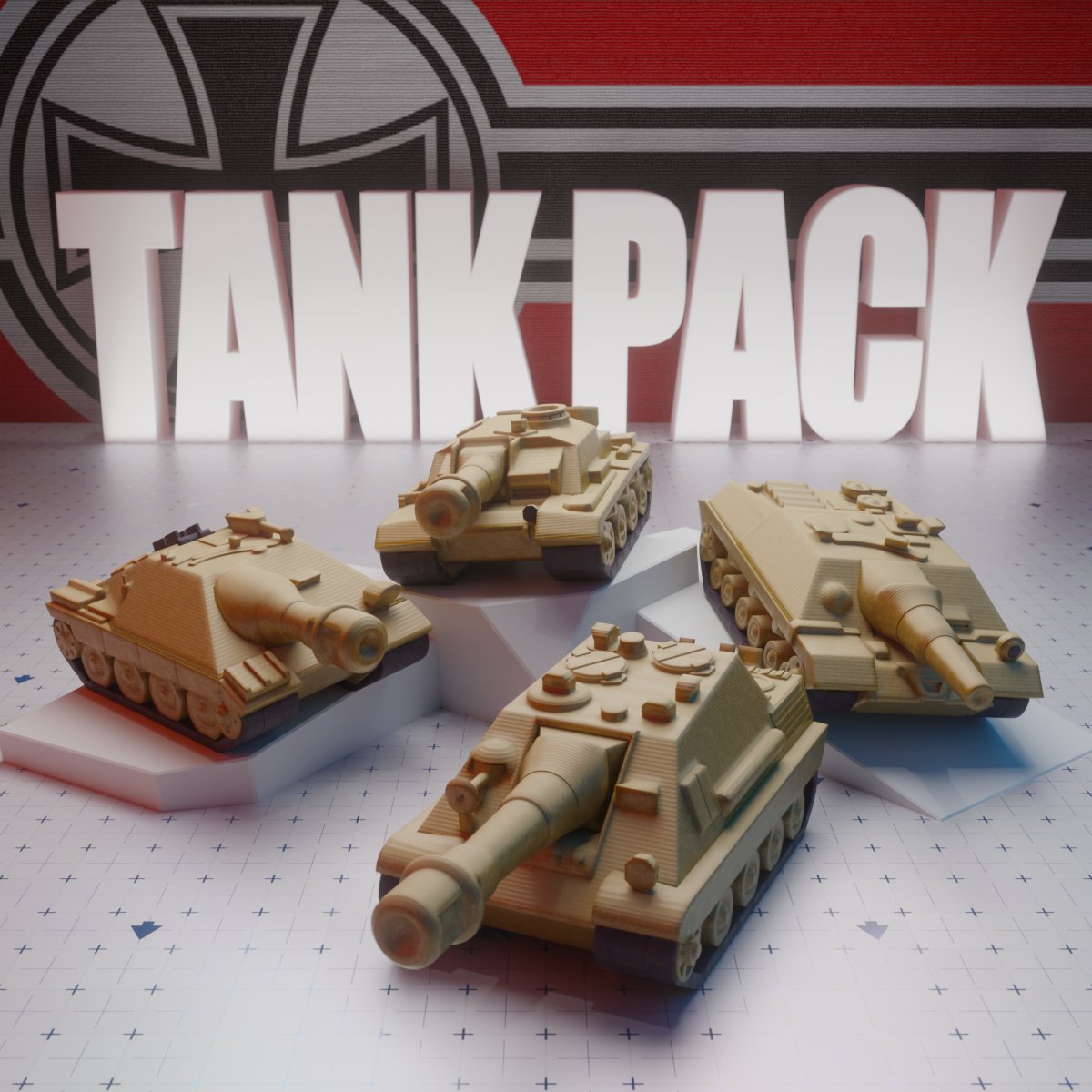 DokZau's tweet image. Adorable mini tank destroyer Packs for 3D printing!

These German tank destroyers are now adorable and tiny, files available on Cult3D
• Easy to print
• Simple assembly
• Packs of 4 tanks
→ Check out my profile ←
#3Dprinting - #STL - #miniatures - #ww2 - #cute - #easyprint