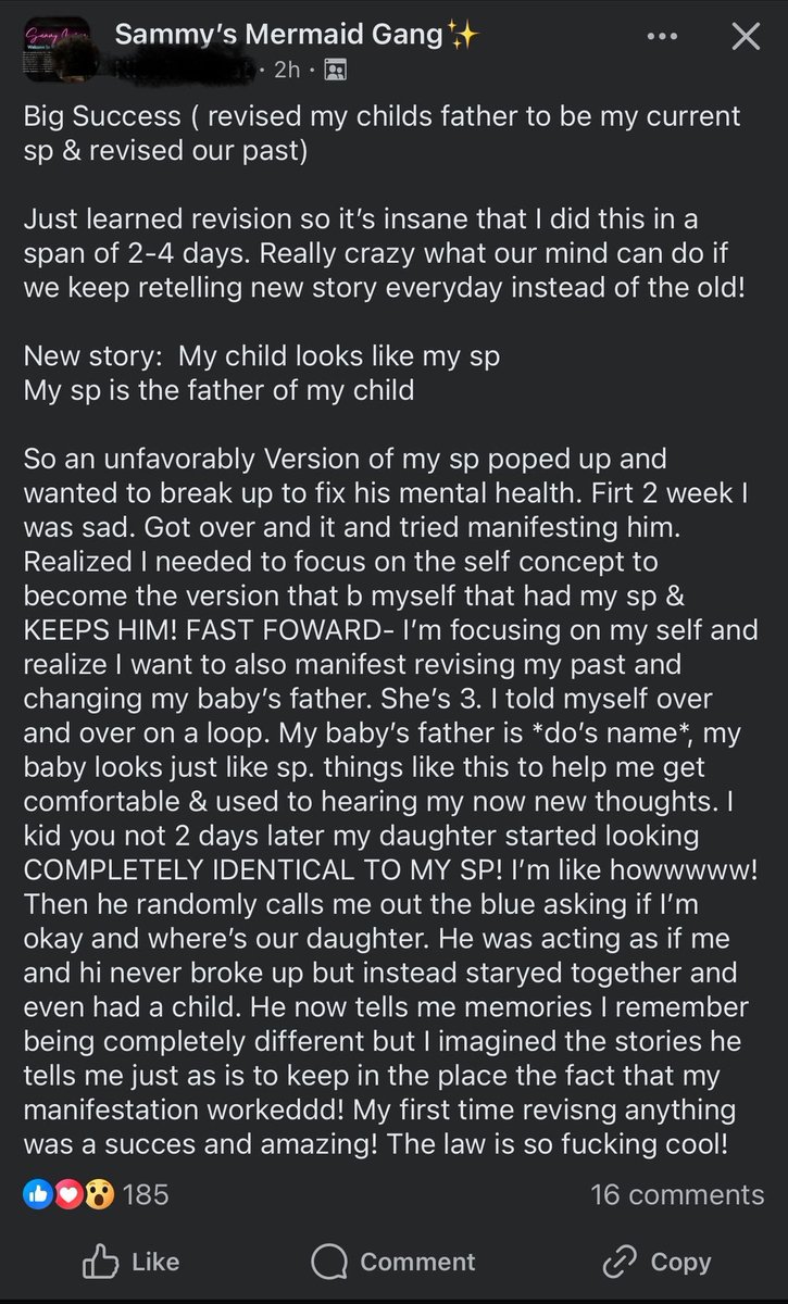 woah!! they manifested changing their child's father. 
this is so crazy!!!

this is exactly a reminder that nothing is impossible to manifest