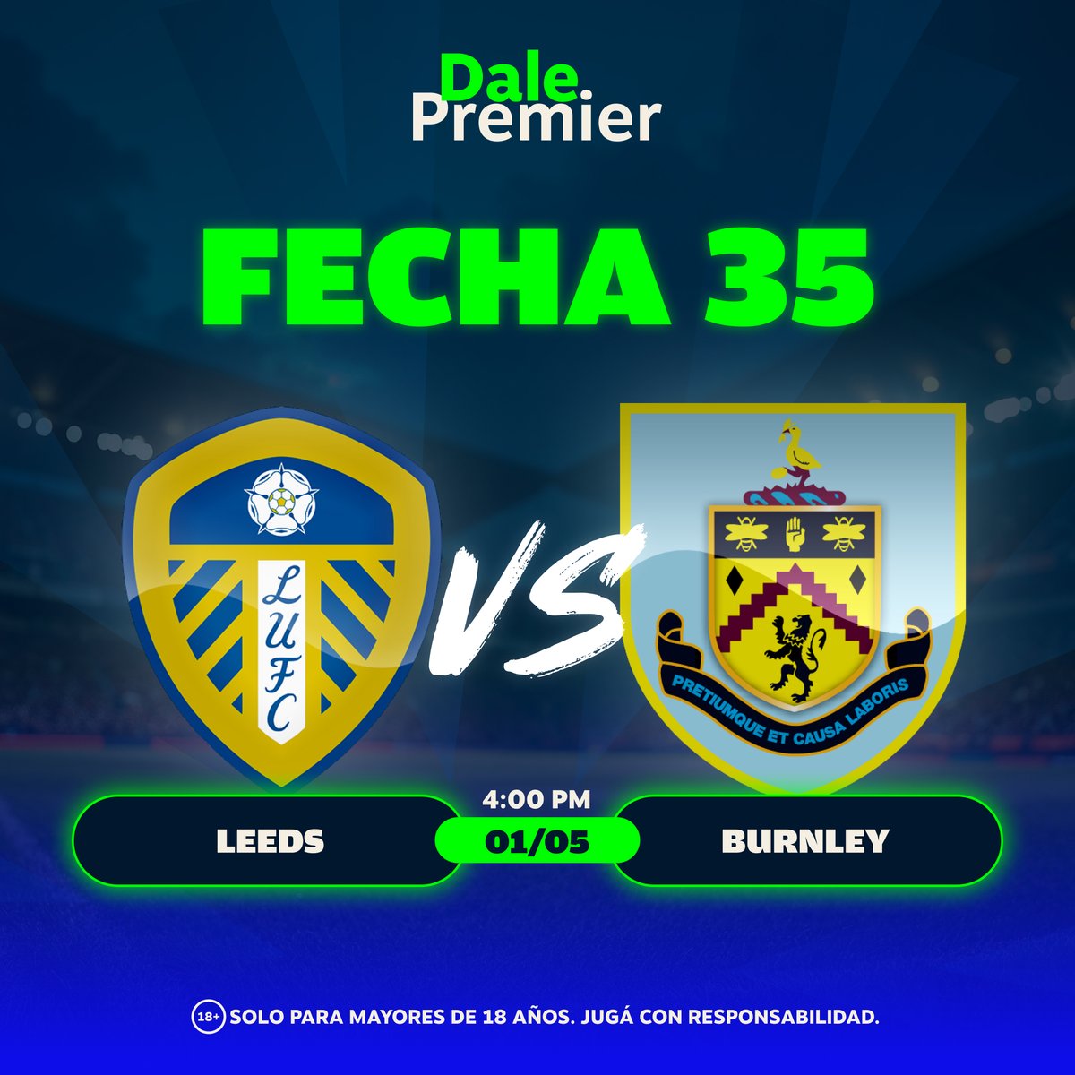 dalepremier_arg's tweet image. Arranca la #Fecha35 de la #PremierLeague  🏴󠁧󠁢󠁥󠁮󠁧󠁿
⚽Hoy viernes juegan el #LeedsUnited contra el Burnley a partir de las 4:00pm
📉El equipo visitante ya se aseguró el descenso, con 12 puntos por jugarse está a 14 del #TottenhamHotspurs
🤔Cómo sale este partido?

#DalePremier