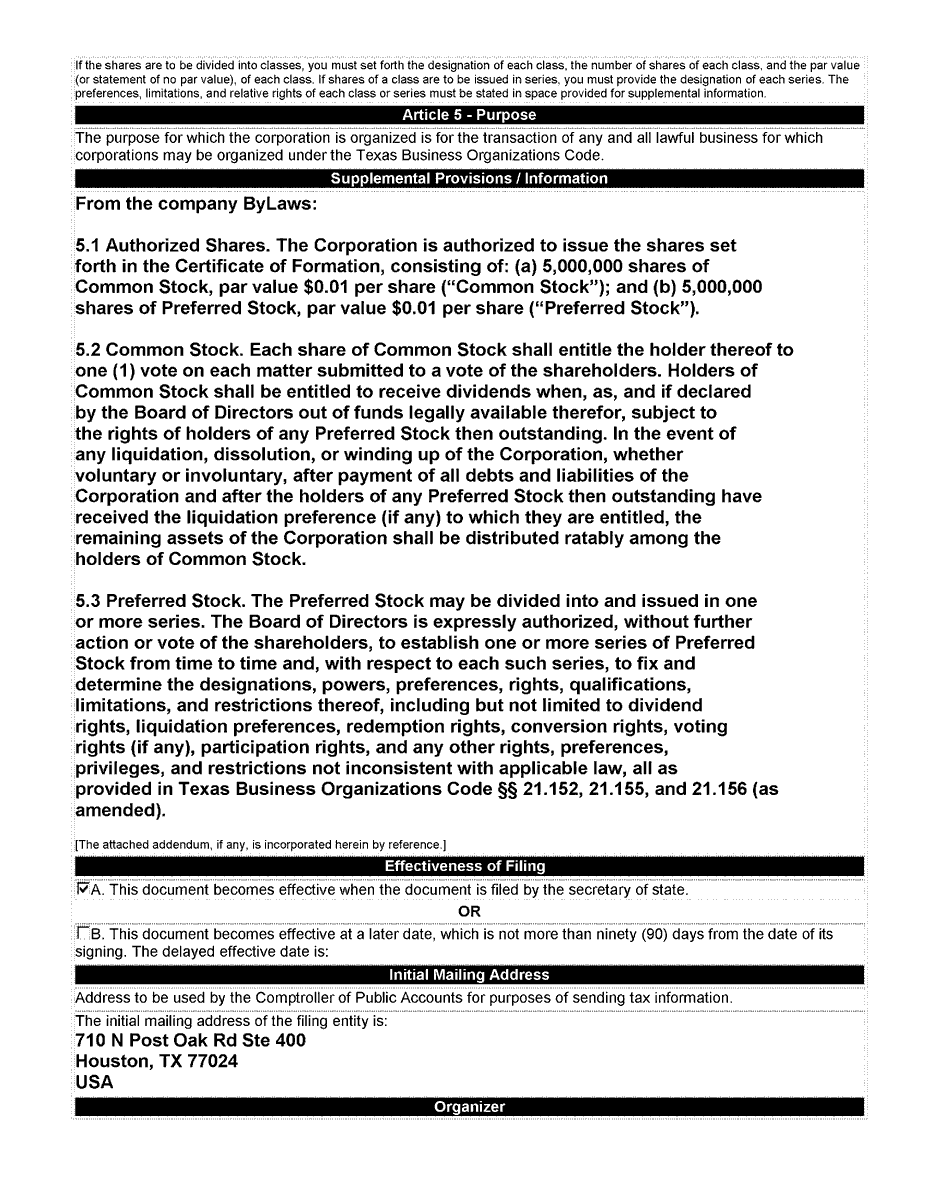 nick_wafer's tweet photo. @DylanBaddour Here is the certificate of incorporation for their corp showing the two other directors besides Olson. https://t.co/6dMJJdbHUv