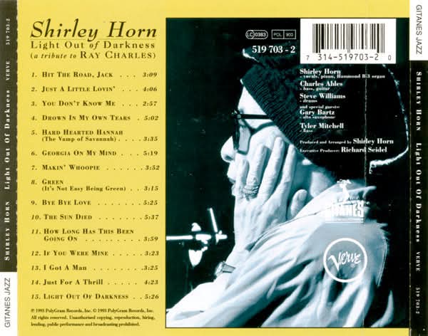 cifujazz's tweet image. SHIRLEY HORN, cantante y pianista.  01-05-1934 / 20-10-2005. 
Excelente pianista y una de las últimas damas del Jazz, número uno junto a Ray Charles en las listas de 1961. Grammy al mejor álbum vocal de jazz por “I Remember Miles”1998
youtube.com/watch?v=Gzu7QK…
#Jazz