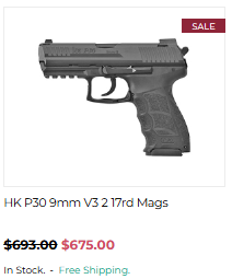 GandRTactical's tweet image. HK P30 9mm V3 in stock/on sale. Free Shipping.
No sales tax (less Ohio).
HERE: gandrtactical.com/HK_c_131.html
#PersonalDefense
#pistol #pistols #HK #9mm #ccw #handgun #handguns #ccw #concealedcarry #pewpew #pewpews #tactical