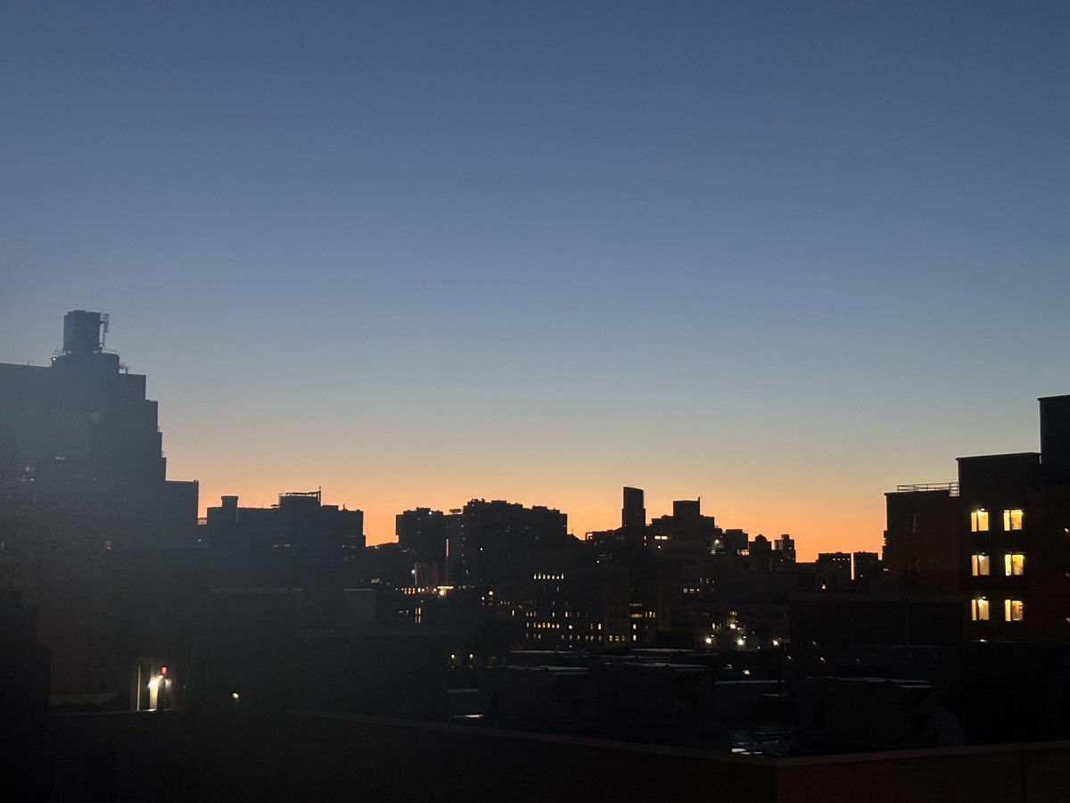 joannaofottawa's tweet image. Woke with the birds, though thirteen floors up and with windows that don’t open, I had to image their song. 

#dawn #sunrise #newyorkcity